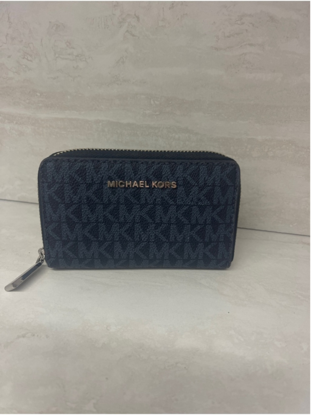 Michael Kors Jet Set Small ZA Card Case Admiral Blue